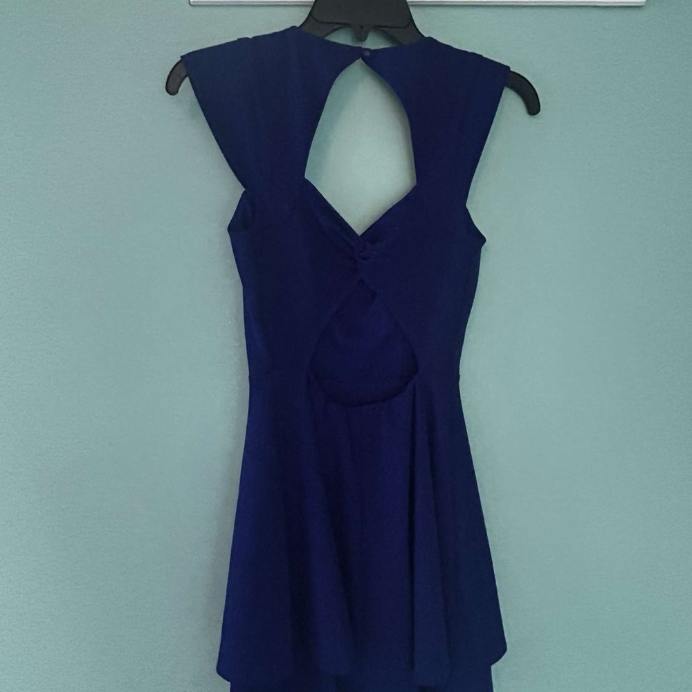 Next Blue Cut Out Pleated Cocktail Dress
